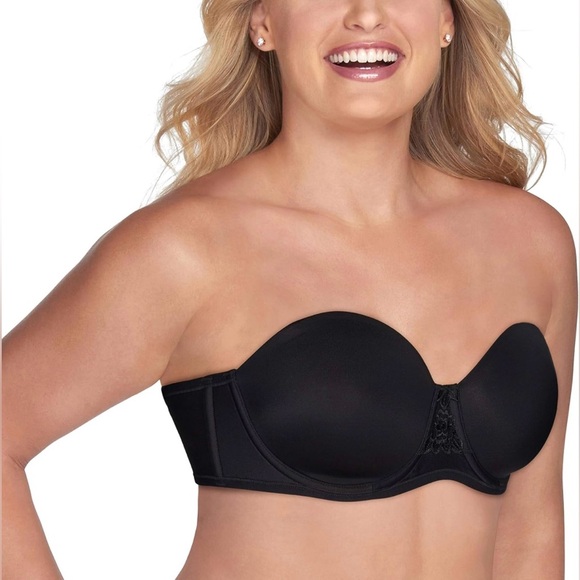 Vanity Fair Black Strapless Underwire Bra Size 36B - Picture 2 of 11